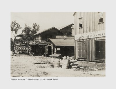 Buildings on Avenue D (Miami Avenue), c.1896 by Claude C. Matlack